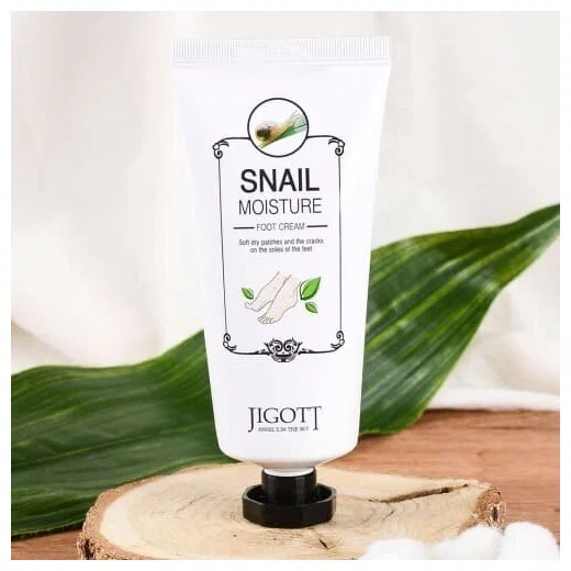 Крем для ног увлажняющий с улиткой JIGOTT SNAIL MOISTURE FOOT CREAM, 100 мл
