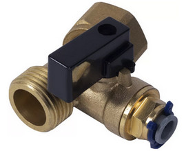 Тройник с шаровым краном 1/2"х1/2"х3/8"