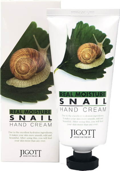 Крем для рук с муцином улитки JIGOTT REAL MOISTURE SNAIL HAND CREAM, 100 мл