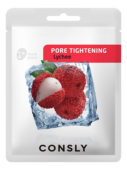Маска тканевая с экстрактом личи сужающая поры CNS Lychee Pore-Tightening Mask 20 мл