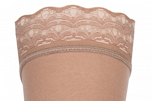 Чулки компрессионные прозрачные с ажурной резинкой (закрытый носок) 2 класс Idealista ID-301T