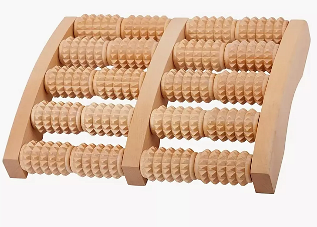 Массажер МА 4213 для ног "Счеты" (две секции) ролик с шипами