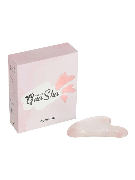 Массажер ГУАША для лица (кварц розовый)