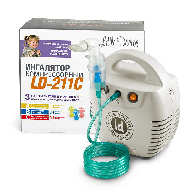 Ингалятор Little Doctor LD 211С компрессорный (3 распылителя)