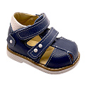 Сандалии детские 26038 кожа (р.18-22) (Размер: 21 Цвет: Синий)