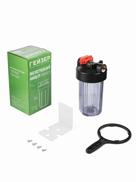 Корпус предфильтра ГЕЙЗЕР С24 10 ВВ (1") прозрачный