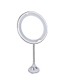 LM209 Зеркало косметологич.10x с подсветкой, на гибкой штанге и присоске Gezaton
