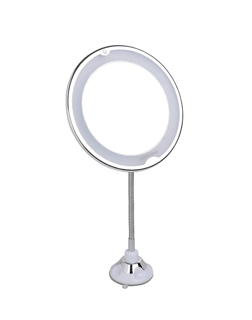 LM209 Зеркало косметологич.10x с подсветкой, на гибкой штанге и присоске Gezaton