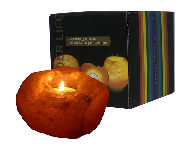 Лампа солевая Wonder Life "ПОДСВЕЧНИК УНИКАЛЬНЫЙ"