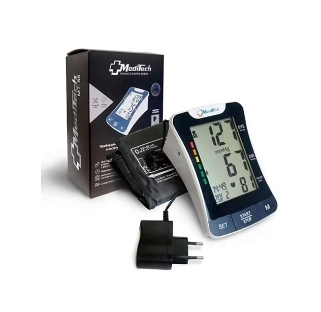 Тонометр MediTech МТ-55 (манжета 22-40 см) с адаптером и МЕГА дисплеем