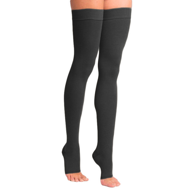Чулки компрессионные до бедра с открытым мыском 1 класс (пара)