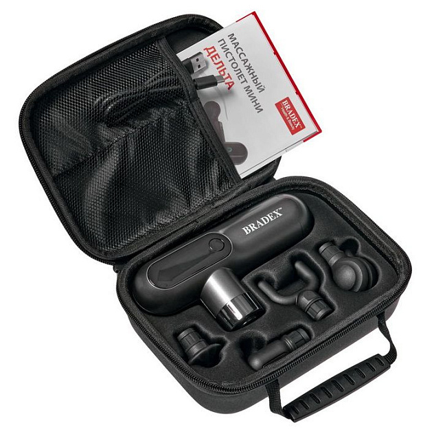 Массажный пистолет мини Дельта 4 насадки Bradex (KZ 1425)