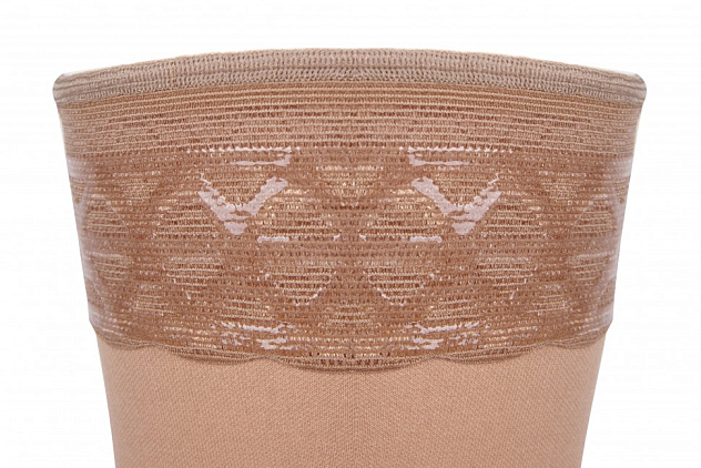 Чулки компрессионные прозрачные с ажурной резинкой (закрытый носок) 2 класс Idealista ID-301T